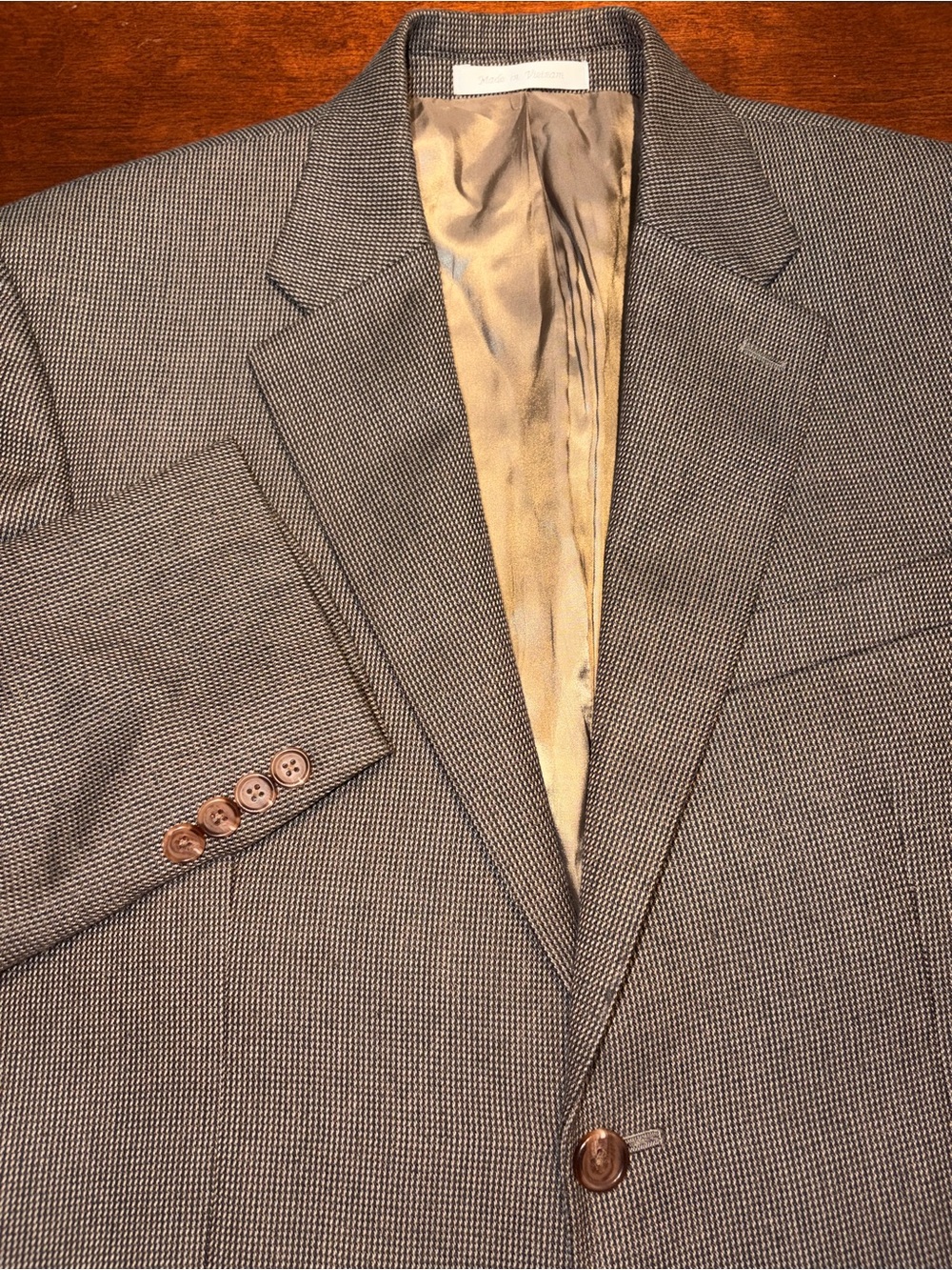 Lauren Ralph Lauren Men’s Houndstooth Sport Coat Blazer 40S Brown